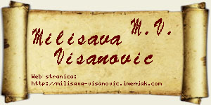 Milisava Višanović vizit kartica